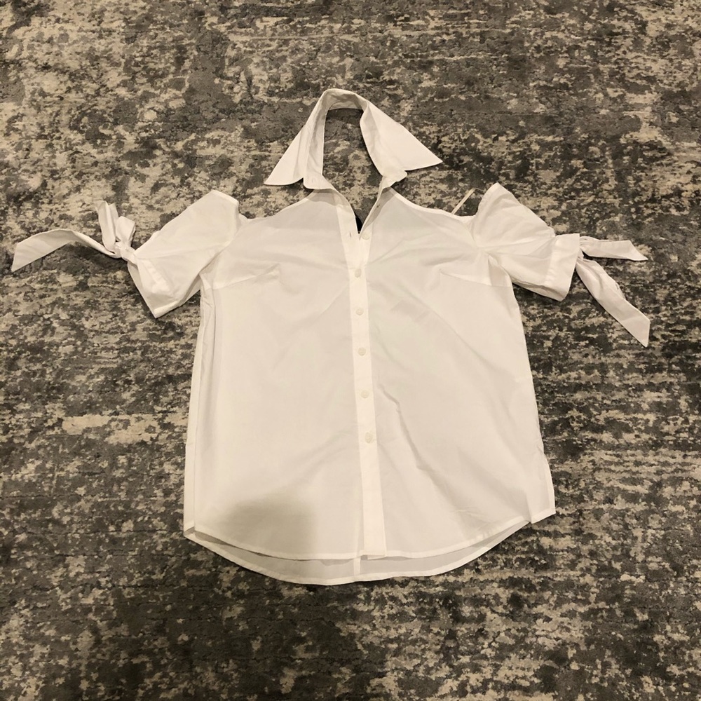 Forever 21 white button up top